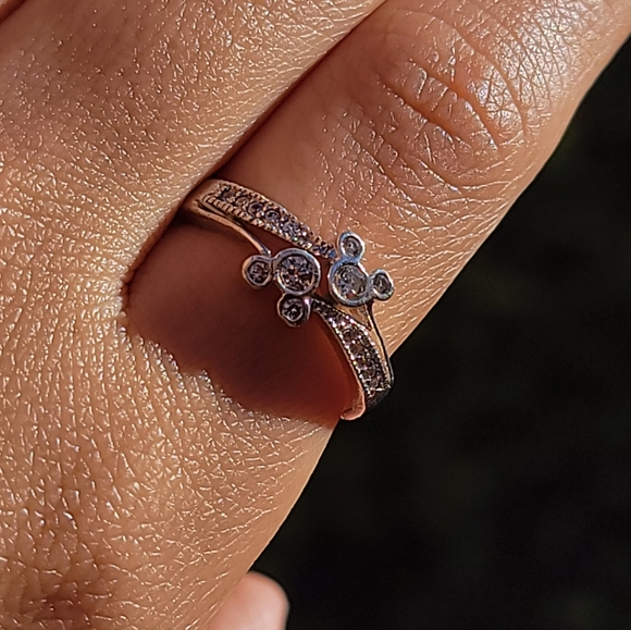 Mickey Mouse Thin Ring 925 - Picture 1 of 6